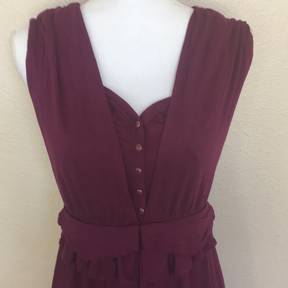 MARC By Marc Jacobs Plum Ruffle Button Dress NWOT - Picture 2 of 16